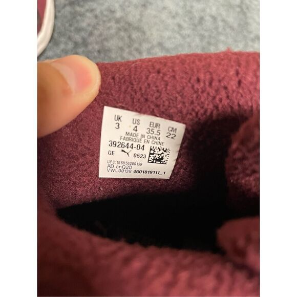 Puma Evolve Big Kids Size 4 Burgundy Snowboot Insulated Drawstring - Picture 5 of 6